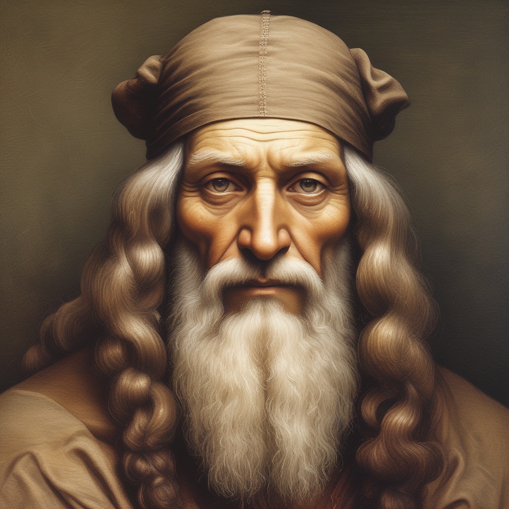 Captivating painting of Leonardo da Vinci